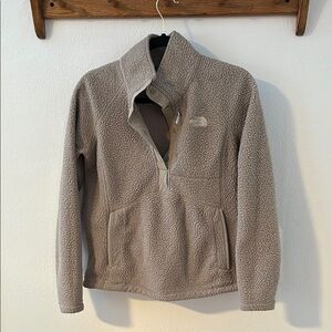 The North Face Tan Zip Up Fleece Jacket